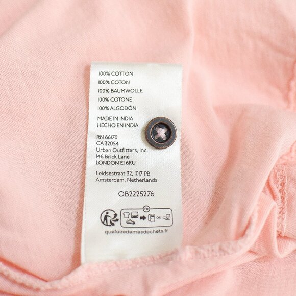 Anthropologie Daily Practice Pink Mesh Hill Up Tiered Asymmetrical Dress Size S - Picture 14 of 14